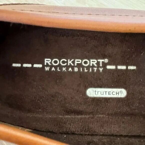 Rockport Men’s Brown Leather Round Toe Penny Loafer Oxford Stylish Shoes SZ 12 - Picture 14 of 16